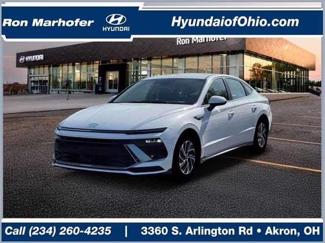 2026 Serenity White Hyundai Sonata Hybrid Blue FWD Sedan