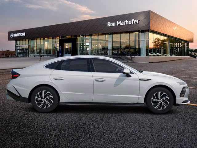 2026 Serenity White Hyundai Sonata Hybrid Blue FWD Sedan