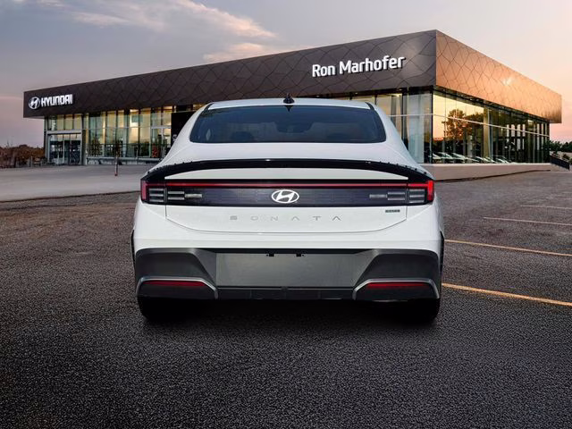 2026 Serenity White Hyundai Sonata Hybrid Blue FWD Sedan