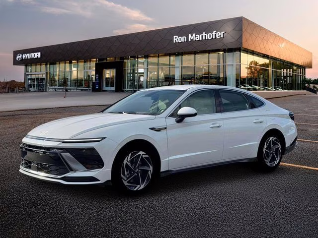 2026 Serenity White Hyundai Sonata SEL Sport AWD Sedan