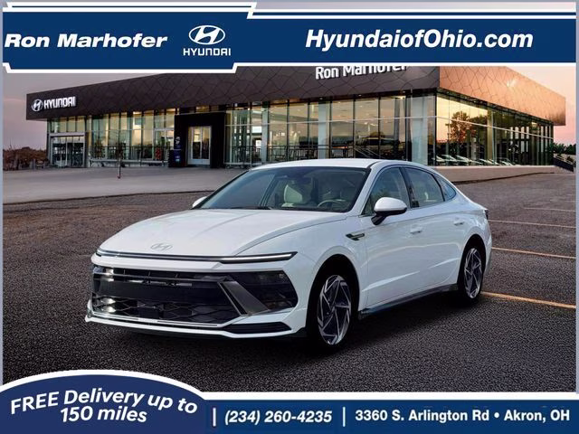 2026 Serenity White Hyundai Sonata SEL Sport AWD Sedan