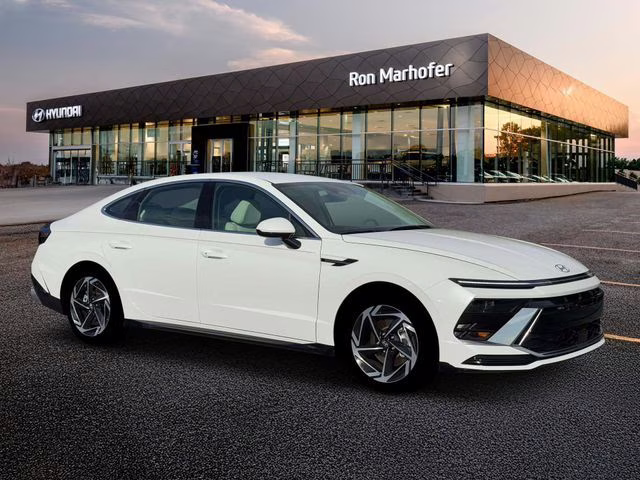 2026 Serenity White Hyundai Sonata SEL Sport AWD Sedan
