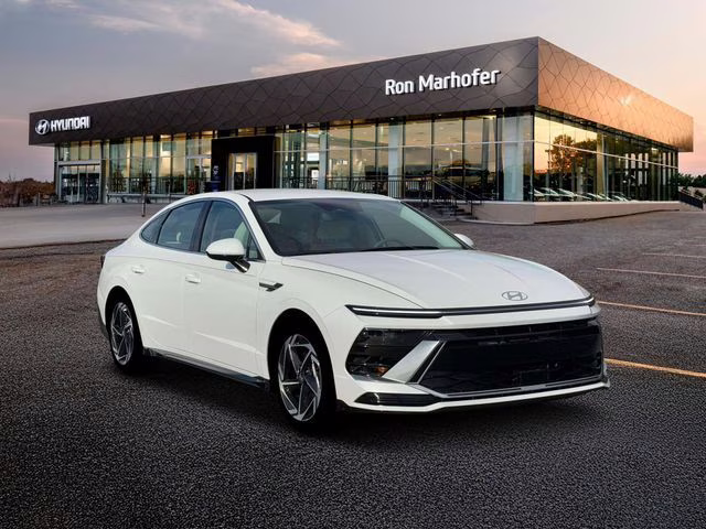 2026 Serenity White Hyundai Sonata SEL Sport AWD Sedan