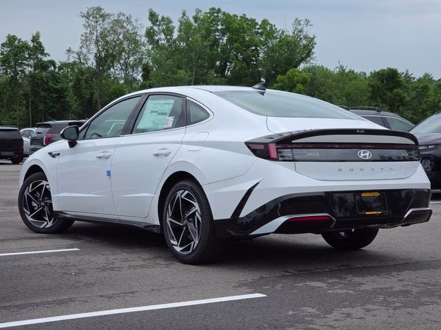 2026 Serenity White Hyundai Sonata SEL Sport FWD Sedan