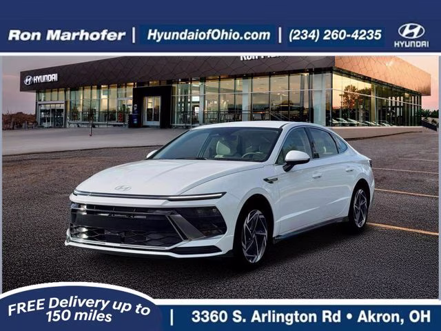 2026 Serenity White Hyundai Sonata SEL Sport FWD Sedan