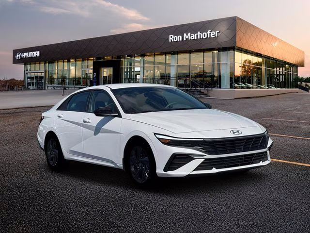 2026 Serenity White Hyundai Elantra SEL Sport FWD Sedan