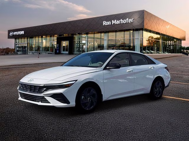 2026 Serenity White Hyundai Elantra SEL Sport FWD Sedan