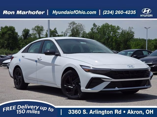 2026 Serenity White Hyundai Elantra SEL Sport FWD Sedan