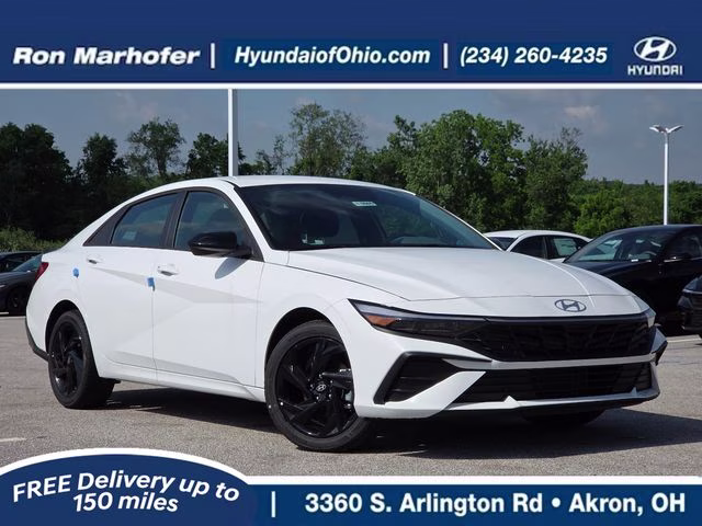 2026 Serenity White Hyundai Elantra SEL Sport FWD Sedan