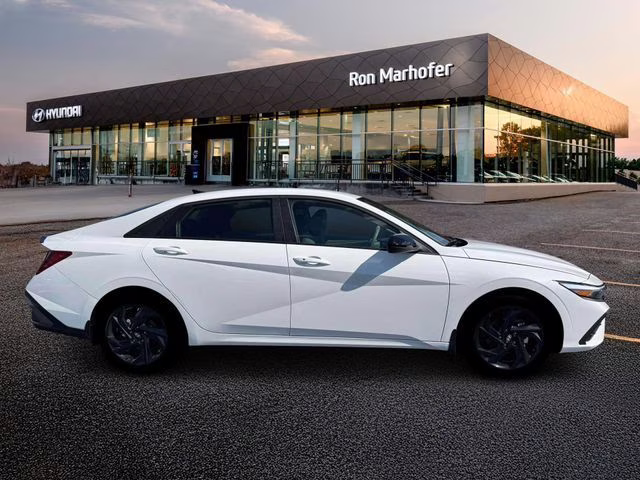 2026 Serenity White Hyundai Elantra SEL Sport FWD Sedan