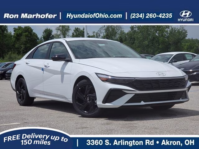 2026 Serenity White Hyundai Elantra SEL Sport FWD Sedan