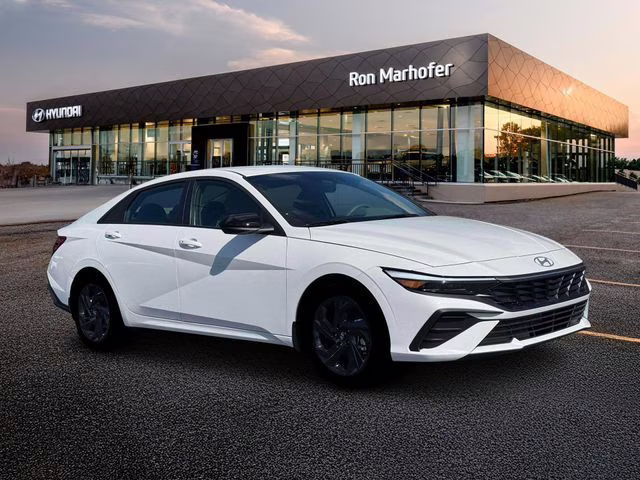 2026 Serenity White Hyundai Elantra SEL Sport FWD Sedan