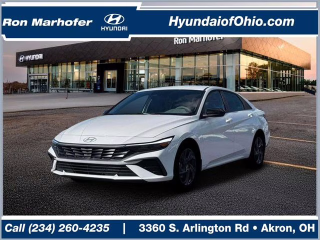 2026 Serenity White Hyundai Elantra SEL Sport FWD Sedan