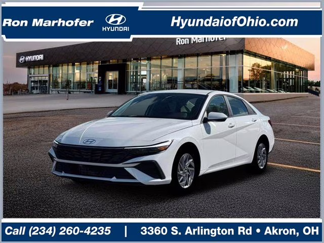 2026 Serenity White Hyundai Elantra Hybrid Blue FWD Sedan