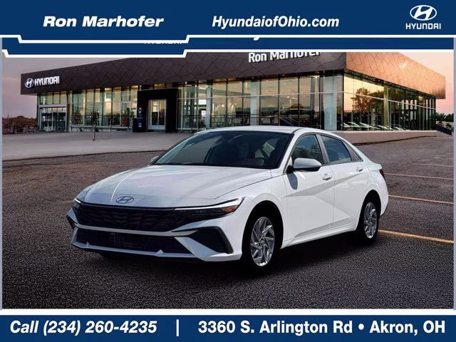 2026 Serenity White Pearl Hyundai Elantra Hybrid Blue FWD Sedan