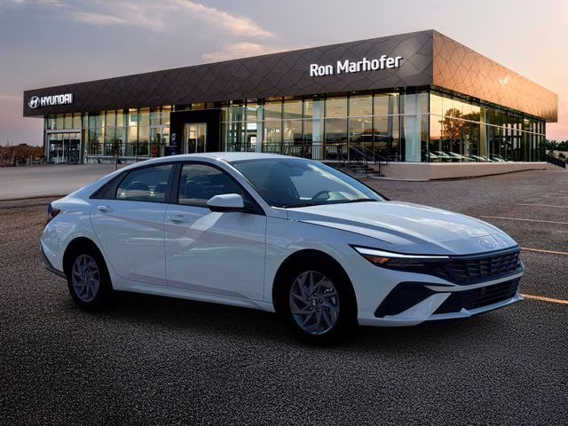 2026 Serenity White Hyundai Elantra Hybrid Blue FWD Sedan