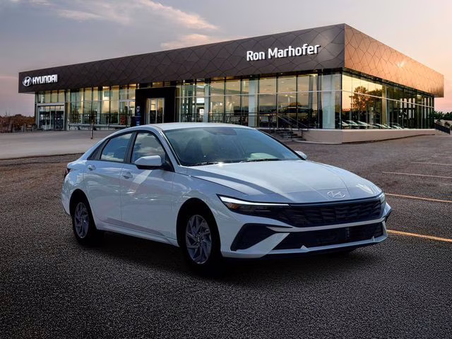 2026 Serenity White Hyundai Elantra Hybrid Blue FWD Sedan