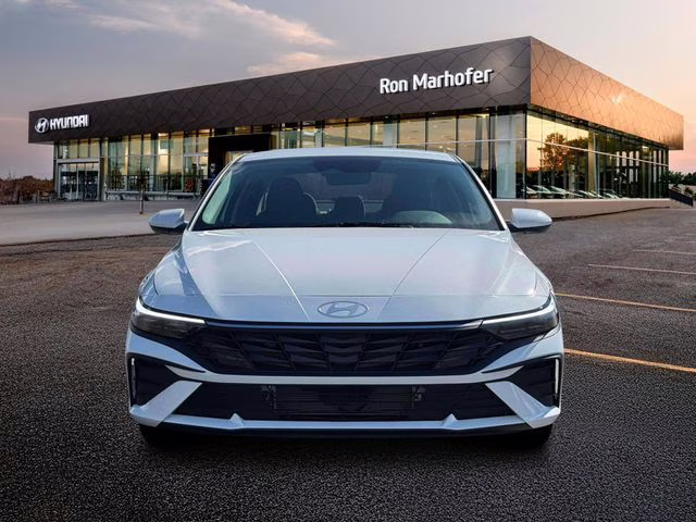 2026 Serenity White Hyundai Elantra Hybrid Blue FWD Sedan