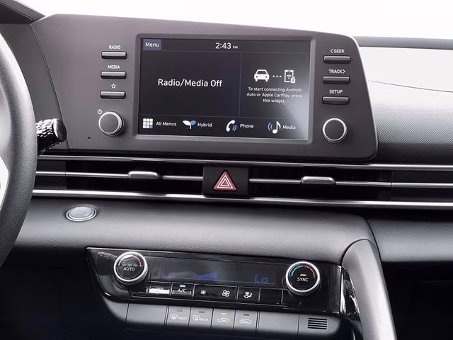 2026 Serenity White Hyundai Elantra Hybrid Blue FWD Sedan