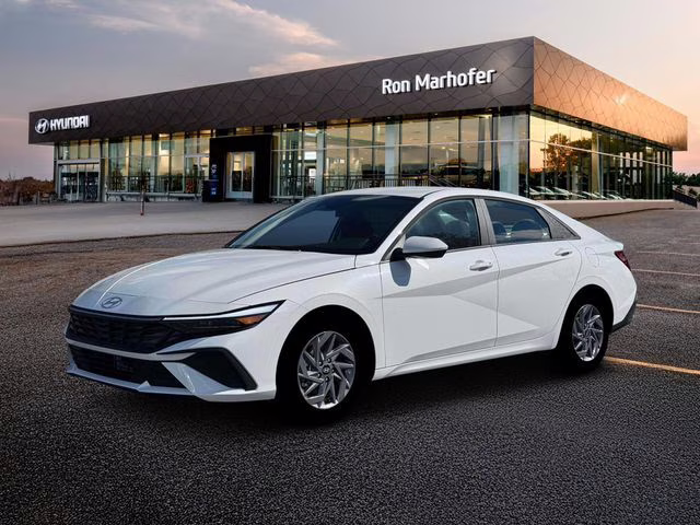 2026 Serenity White Hyundai Elantra Hybrid Blue FWD Sedan