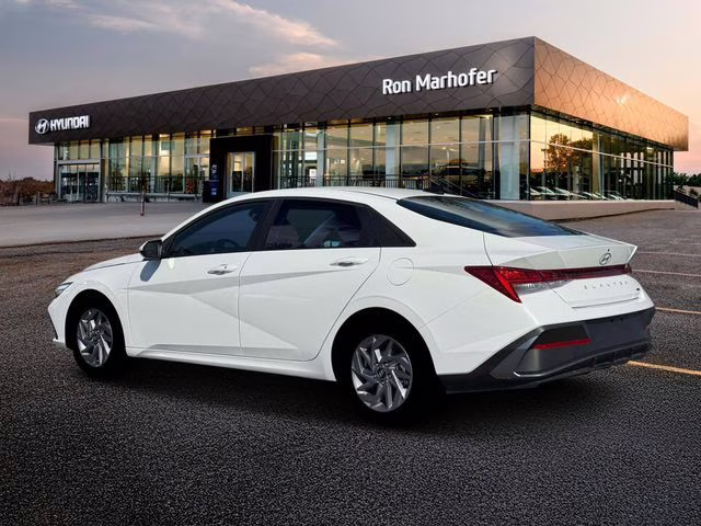 2026 Serenity White Hyundai Elantra Hybrid Blue FWD Sedan