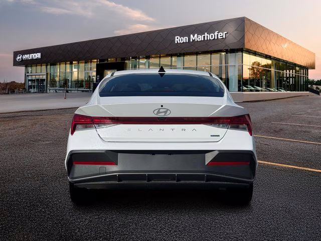 2026 Serenity White Hyundai Elantra Hybrid Blue FWD Sedan