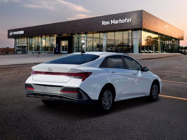 2026 Serenity White Hyundai Elantra Hybrid Blue FWD Sedan