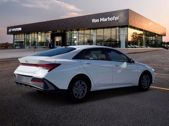 2026 Serenity White Hyundai Elantra Hybrid Blue FWD Sedan