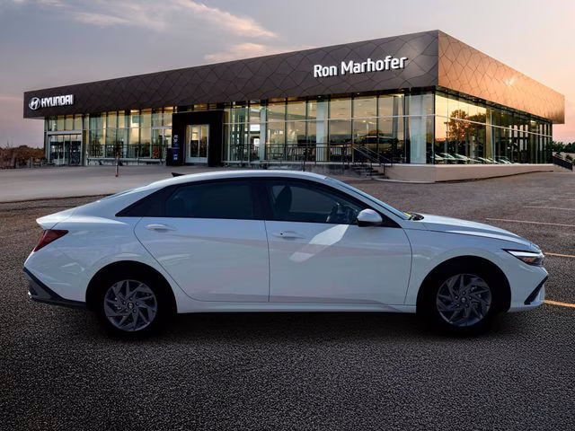 2026 Serenity White Hyundai Elantra Hybrid Blue FWD Sedan