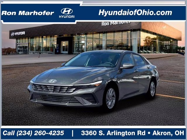 2026 Amazon Gray Hyundai Elantra Hybrid Blue FWD Sedan