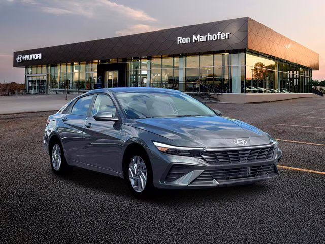 2026 Amazon Gray Hyundai Elantra Hybrid Blue FWD Sedan