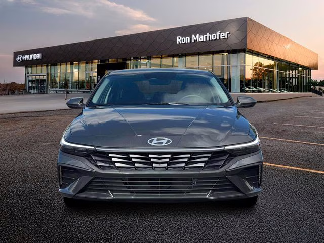 2026 Amazon Gray Hyundai Elantra Hybrid Blue FWD Sedan