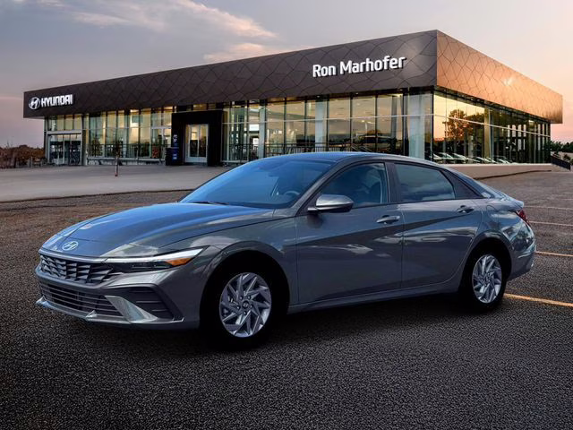 2026 Amazon Gray Hyundai Elantra Hybrid Blue FWD Sedan
