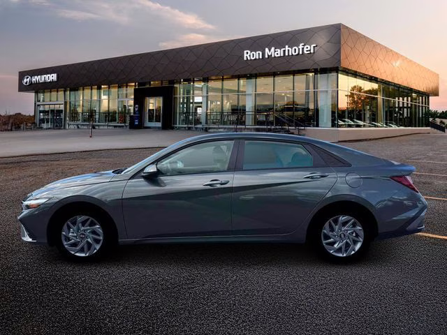 2026 Amazon Gray Hyundai Elantra Hybrid Blue FWD Sedan