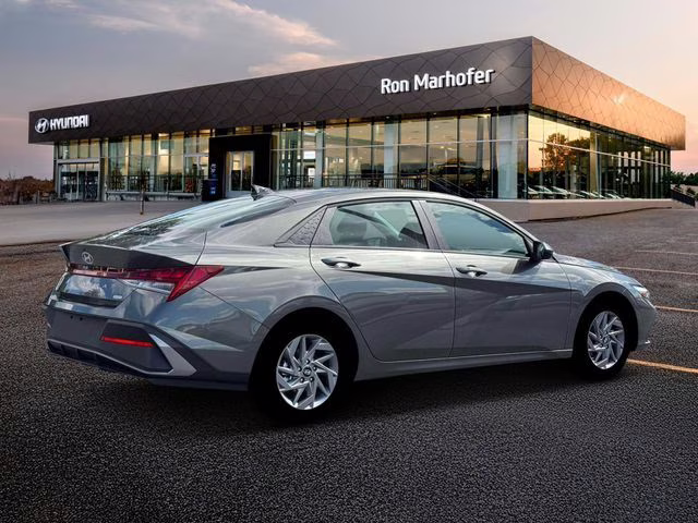 2026 Amazon Gray Hyundai Elantra Hybrid Blue FWD Sedan