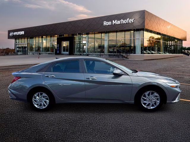 2026 Amazon Gray Hyundai Elantra Hybrid Blue FWD Sedan