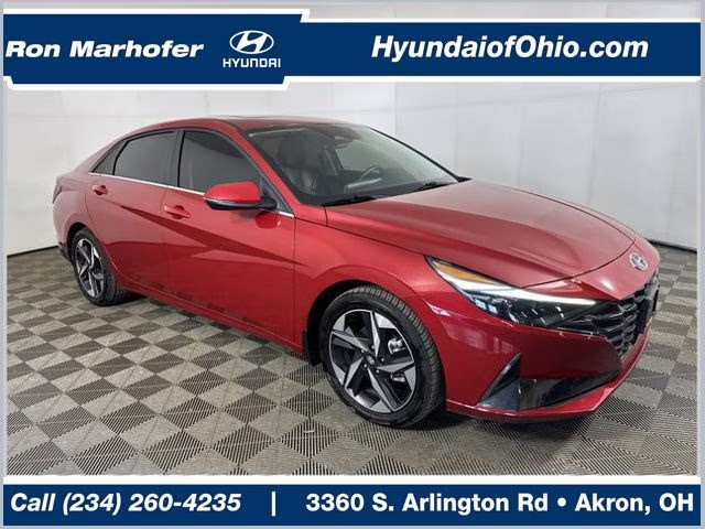 2023 Scarlet Red Pearl Hyundai Elantra Hybrid Limited FWD Sedan