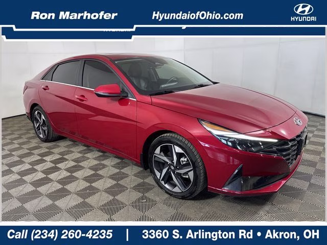 2023 Scarlet Red Pearl Hyundai Elantra Hybrid Limited FWD Sedan