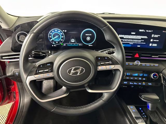 2023 Scarlet Red Pearl Hyundai Elantra Hybrid Limited FWD Sedan