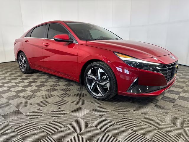 2023 Scarlet Red Pearl Hyundai Elantra Hybrid Limited FWD Sedan