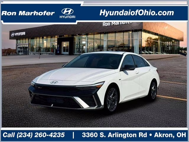 2026 Atlas White Hyundai Elantra N Line FWD Sedan