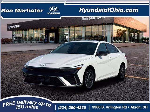 2026 Atlas White Hyundai Elantra N Line FWD Sedan