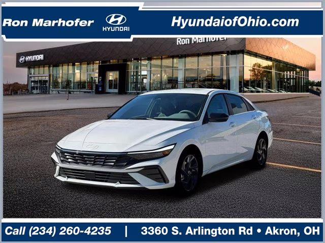 2026 Serenity White Hyundai Elantra SEL Sport FWD Sedan