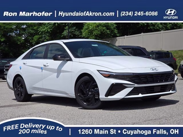 2026 Serenity White Hyundai Elantra SEL Sport FWD Sedan
