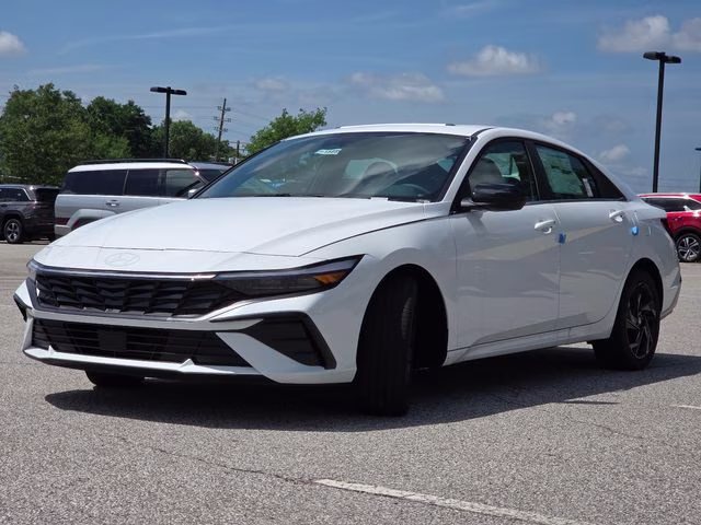 2026 Serenity White Hyundai Elantra SEL Sport FWD Sedan