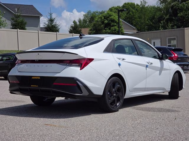 2026 Serenity White Hyundai Elantra SEL Sport FWD Sedan