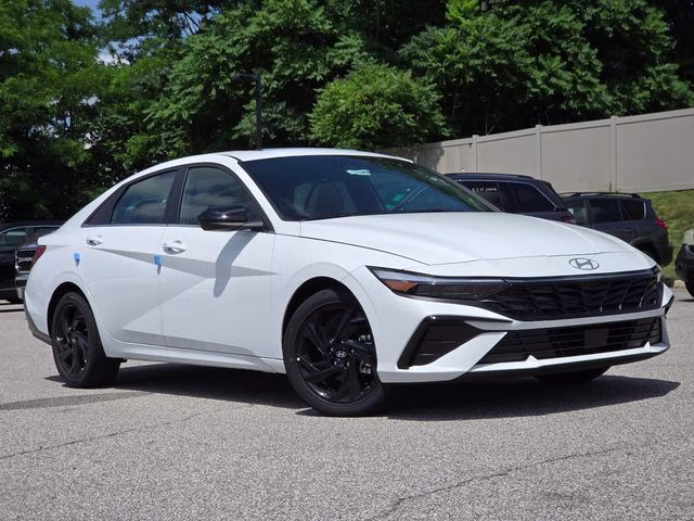 2026 Serenity White Hyundai Elantra SEL Sport FWD Sedan