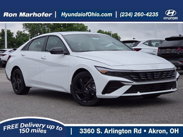 2026 Serenity White Hyundai Elantra SEL Sport FWD Sedan