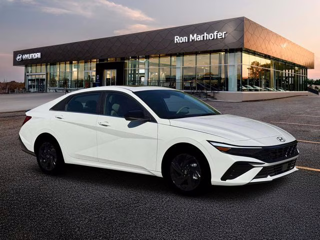 2026 Serenity White Hyundai Elantra SEL Sport FWD Sedan