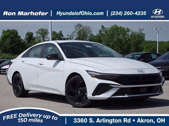 2026 Serenity White Hyundai Elantra SEL Sport FWD Sedan